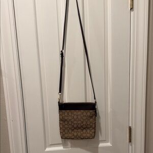 Coach Brown and Black Crossbody Bag